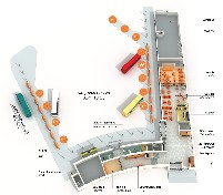 タリンのバスターミナル構内案内図