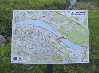 ２０１３年にパルヌに新開通したサイクリングロードの平面地図